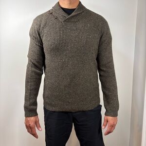 Holden Wool Blend Sweater Shawl Collar Button Brown Rugged Outdoors Mens XL